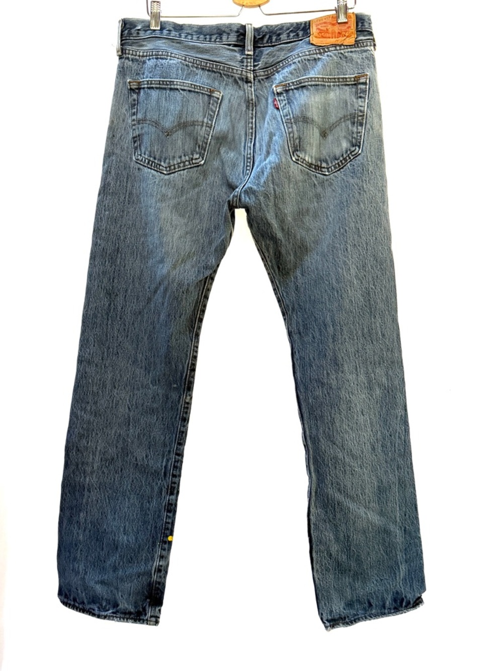 Levi’s 501 Farmer Owned Distressed Faded Working Man’s Straight-Leg Work Jeans - Picture 3 of 13